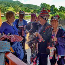 Port of Tha Ton with indigenous Karen people